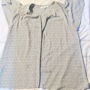 Rose & Olive Ivory Blouse with Black Dot Print